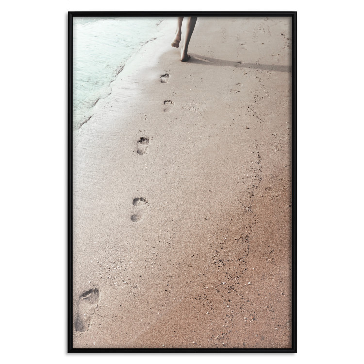 Wall Poster Fleeting Trace - composition with a woman running on a sandy beach 129470 additionalImage 18