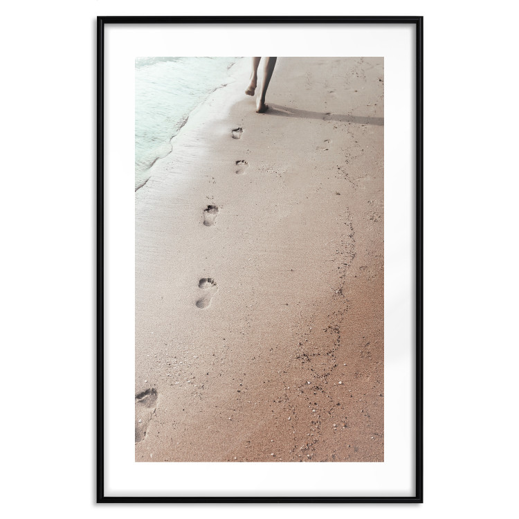 Wall Poster Fleeting Trace - composition with a woman running on a sandy beach 129470 additionalImage 17