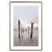 Poster Illusory Calm - seascape with wooden posts against the sky 130270 additionalThumb 14
