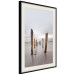 Poster Illusory Calm - seascape with wooden posts against the sky 130270 additionalThumb 2