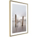 Poster Illusory Calm - seascape with wooden posts against the sky 130270 additionalThumb 7