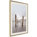 Poster Illusory Calm - seascape with wooden posts against the sky 130270 additionalThumb 3