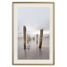 Poster Illusory Calm - seascape with wooden posts against the sky 130270 additionalThumb 20