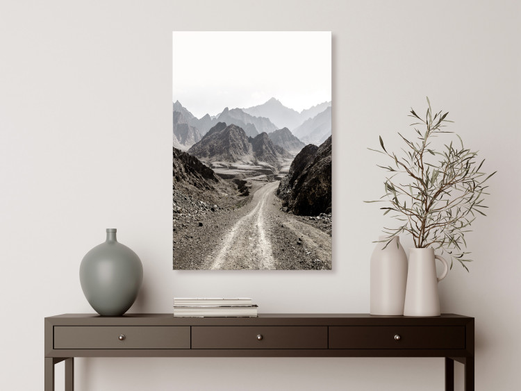 Canvas Art Print Mountain Trail (1-piece) Vertical - landscape of mountain scenery 130370 additionalImage 3