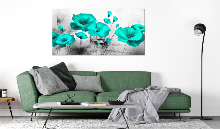 Large canvas print Turquoise Meadow II [Large Format] 132370 additionalImage 5