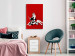 Canvas Banksy's Queen - street art style graphic on red background 132470 additionalThumb 3