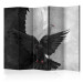 Room Divider Good and Evil II (5-piece) - black and white birds on a contrasting background 132570