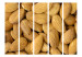 Room Separator Tasty Almonds II (5-piece) - brown design into almond nuts 132770 additionalThumb 3