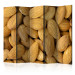 Room Separator Tasty Almonds II (5-piece) - brown design into almond nuts 132770