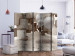 Room Divider Screen Concrete Maze II (5-piece) - beige space with 3D illusion 133070 additionalThumb 2