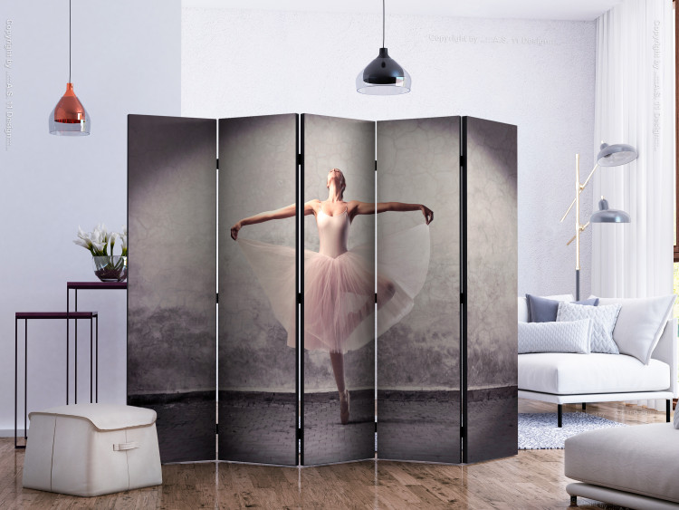 Folding Screen Ballet - Poetry Without Words II (5-piece) - woman dancing on the street 133370 additionalImage 2