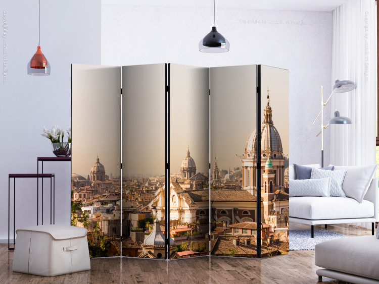 Room Divider Screen Rome - bird's-eye view II - panorama of Italian city architecture 133770 additionalImage 2