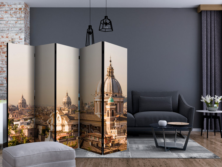 Room Divider Screen Rome - bird's-eye view II - panorama of Italian city architecture 133770 additionalImage 4
