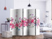 Folding Screen Flowers and Butterflies II (5-piece) - romantic pink cherry blossoms 134270 additionalThumb 2