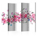 Folding Screen Flowers and Butterflies II (5-piece) - romantic pink cherry blossoms 134270