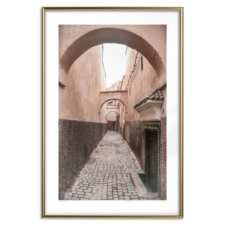 Poster Moroccan Alleys - narrow alley amidst orange buildings 134770 additionalImage 14