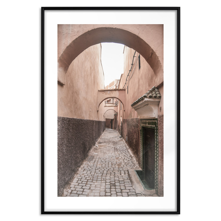 Poster Moroccan Alleys - narrow alley amidst orange buildings 134770 additionalImage 15