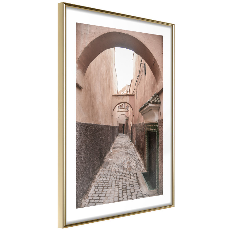 Poster Moroccan Alleys - narrow alley amidst orange buildings 134770 additionalImage 7
