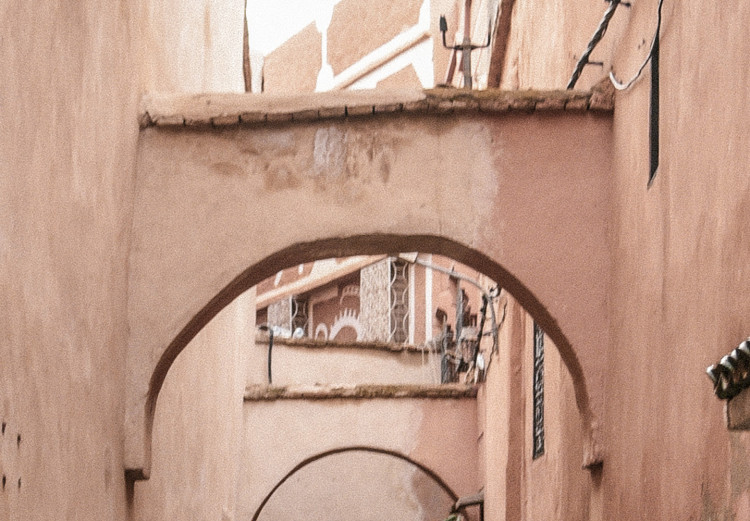 Poster Moroccan Alleys - narrow alley amidst orange buildings 134770 additionalImage 10