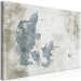 Canvas Art Print Blue Denmark - Contour Map of the Nordic State on a Gray Background 135170 additionalThumb 2