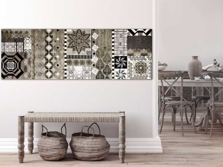 Canvas Print Mandalas and Ornaments - monochrome composition with decorations 135670 additionalImage 3
