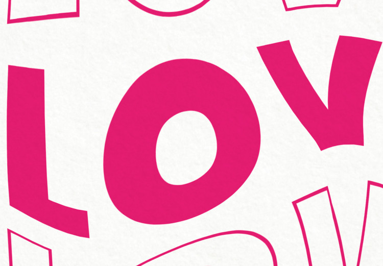 Poster Love Mantra - pink English texts on a contrasting white background 138870 additionalImage 9