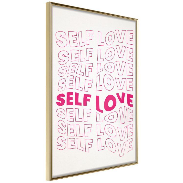 Poster Love Mantra - pink English texts on a contrasting white background 138870 additionalImage 11