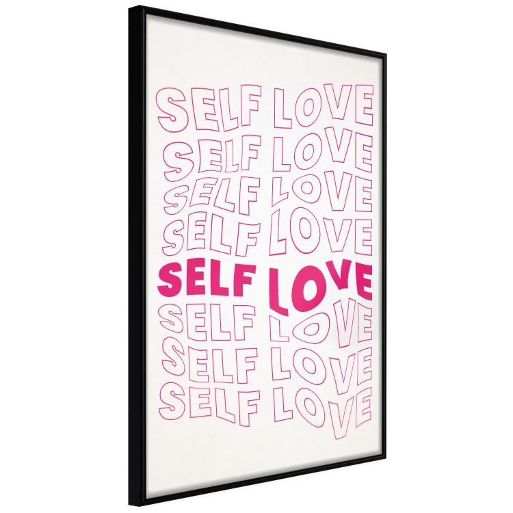 Poster Love Mantra - pink English texts on a contrasting white background 138870 additionalImage 12
