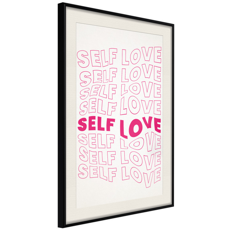 Poster Love Mantra - pink English texts on a contrasting white background 138870 additionalImage 18
