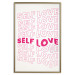 Poster Love Mantra - pink English texts on a contrasting white background 138870 additionalThumb 23