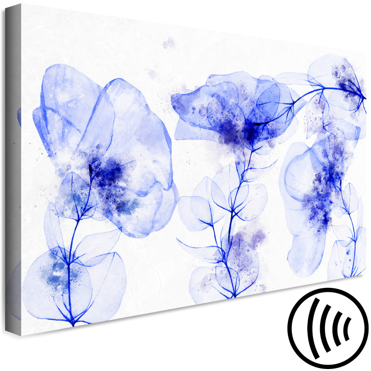 Canvas Print Blue Flowers (1-piece) - plants painted with watercolors and ink 145170 additionalImage 6