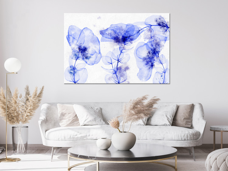 Canvas Print Blue Flowers (1-piece) - plants painted with watercolors and ink 145170 additionalImage 3