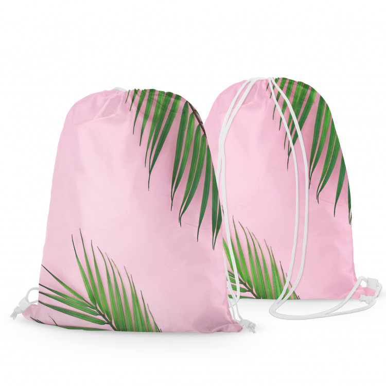 Backpack Touch of palm trees - a minimal floral composition on a pink background 147570 additionalImage 3
