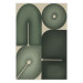 Poster Green Forms - Abstract Composition of Sage Shapes 150070