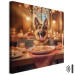 Canvas Print AI Dog German Shepherd - Animal at Dinner in Restaurant - Square 150270 additionalThumb 8