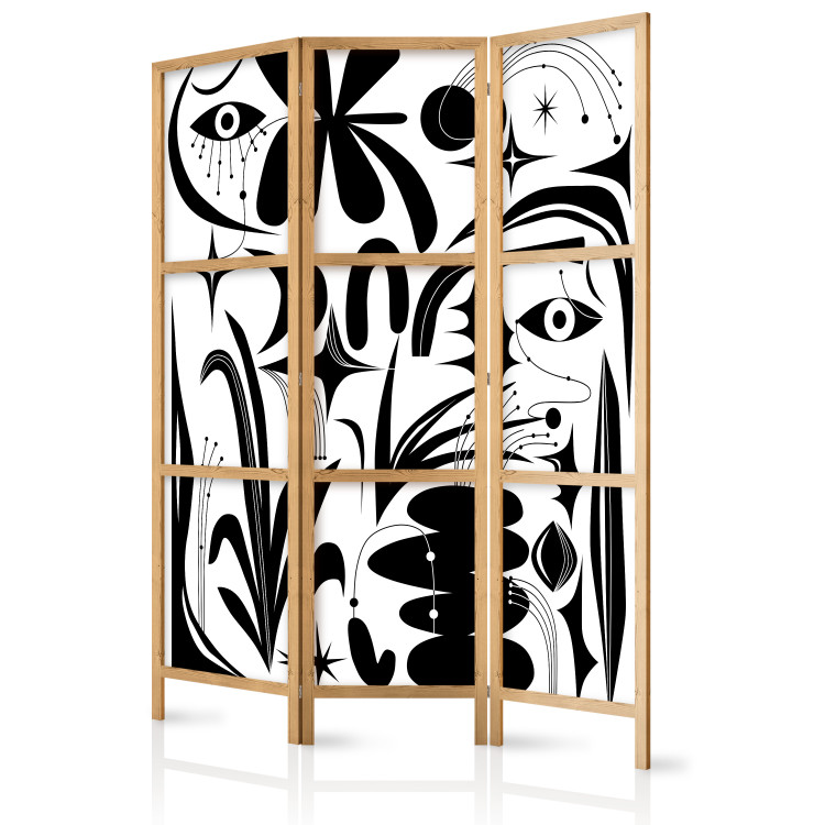 Room Divider Screen Composition of black geometric shapes [Room Dividers] 150870 additionalImage 5