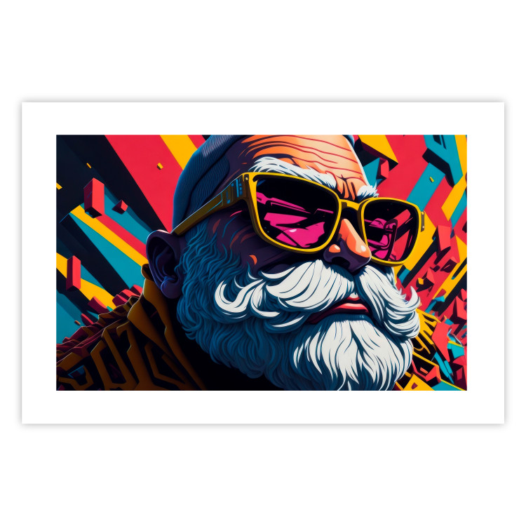 Wall Poster Hipster Santa - Portrait of the Saint in Sunglasses 151870 additionalImage 19