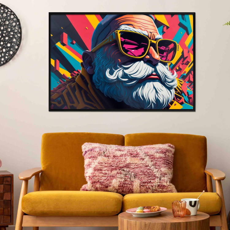Wall Poster Hipster Santa - Portrait of the Saint in Sunglasses 151870 additionalImage 13