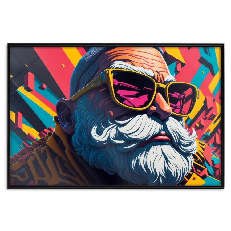 Wall Poster Hipster Santa - Portrait of the Saint in Sunglasses 151870 additionalImage 21