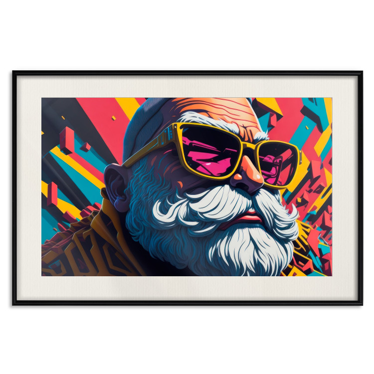 Wall Poster Hipster Santa - Portrait of the Saint in Sunglasses 151870 additionalImage 23
