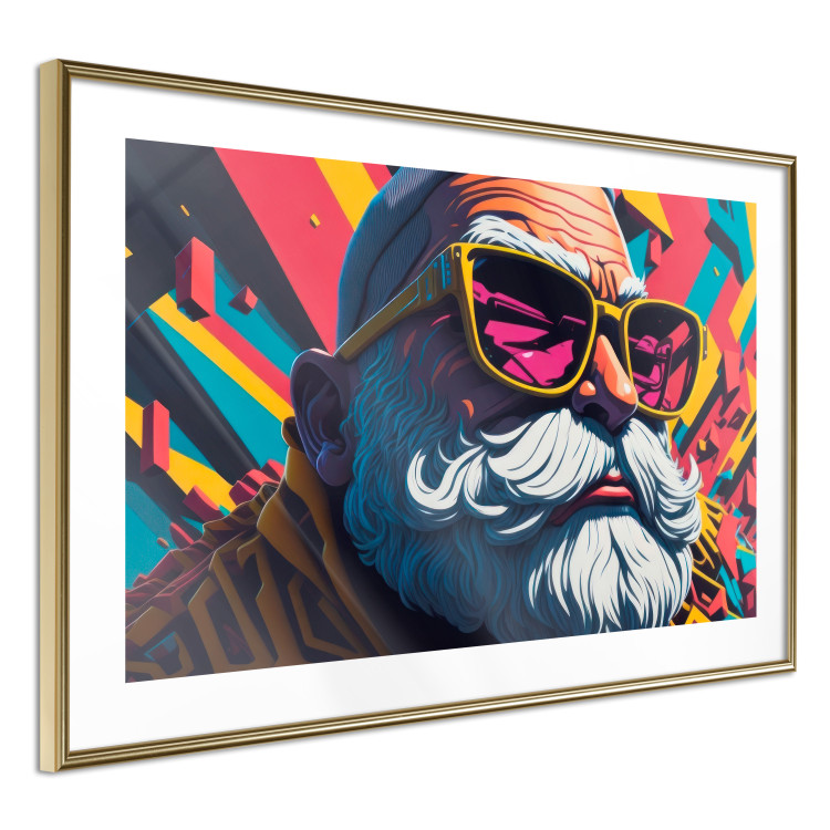 Wall Poster Hipster Santa - Portrait of the Saint in Sunglasses 151870 additionalImage 8