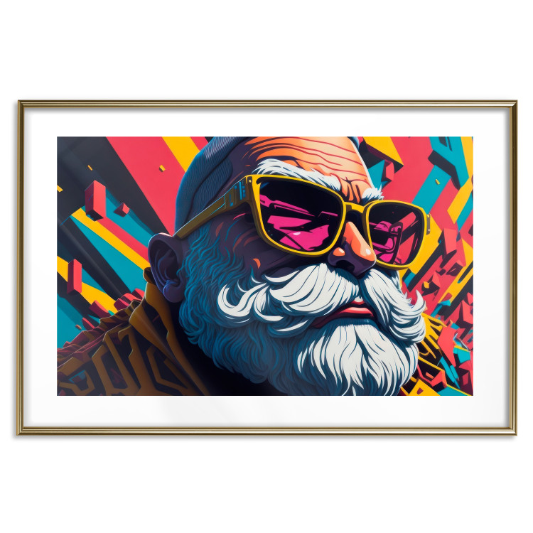 Wall Poster Hipster Santa - Portrait of the Saint in Sunglasses 151870 additionalImage 26