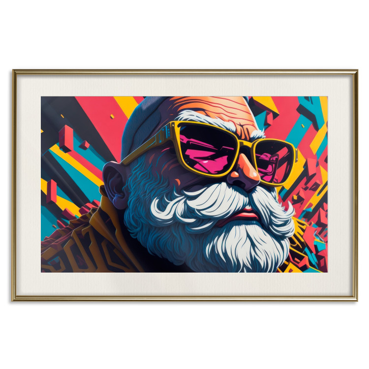 Wall Poster Hipster Santa - Portrait of the Saint in Sunglasses 151870 additionalImage 27