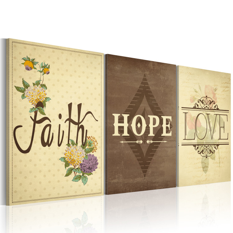 Canvas Art Print Faith, Hope & Love 55670 additionalImage 2