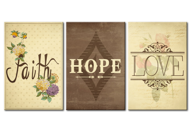 Canvas Art Print Faith, Hope & Love 55670