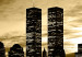 Canvas Print Twin Towers in sepia 58370 additionalThumb 2