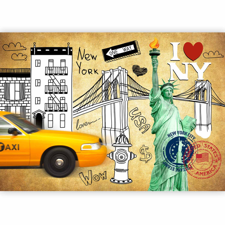 Photo Wallpaper One way - New York 60770 additionalImage 1