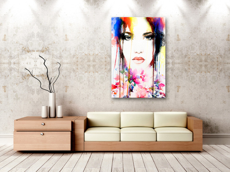 Canvas Art Print Colourful Lady 65570 additionalImage 3