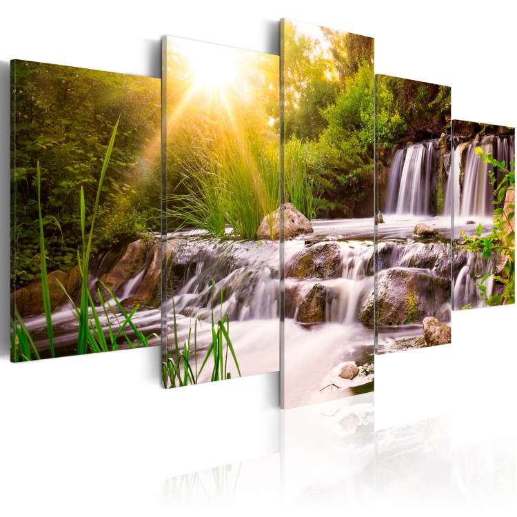Canvas Art Print Forest Waterfall 90570 additionalImage 2