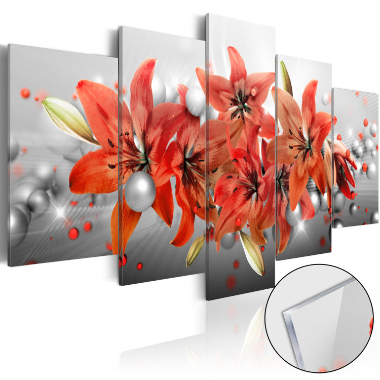 Print On Glass Flowery Battle [Glass] 92970